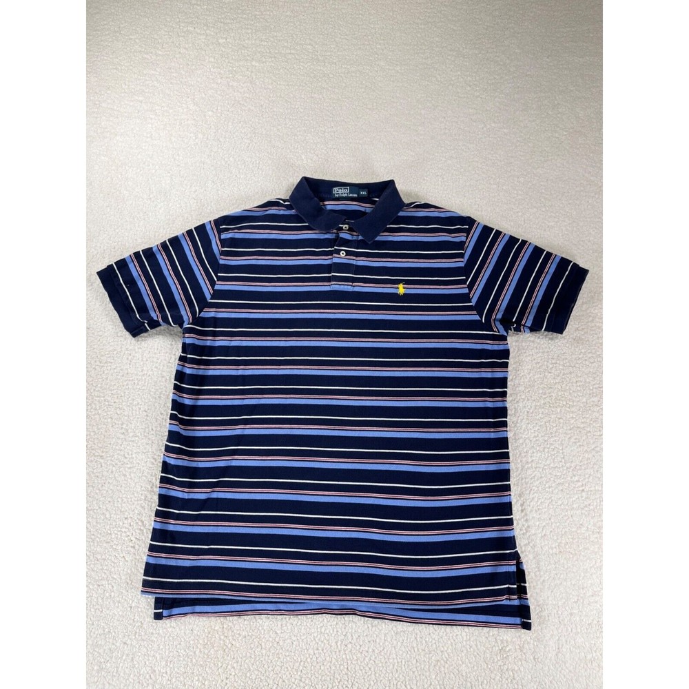 Polo by Ralph Lauren 1/4 Button‎ Down Men's Multicolor Striped Shirt Size 2XL